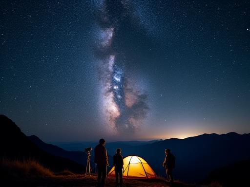 Observación astronómica nocturna en Sierra Nevada